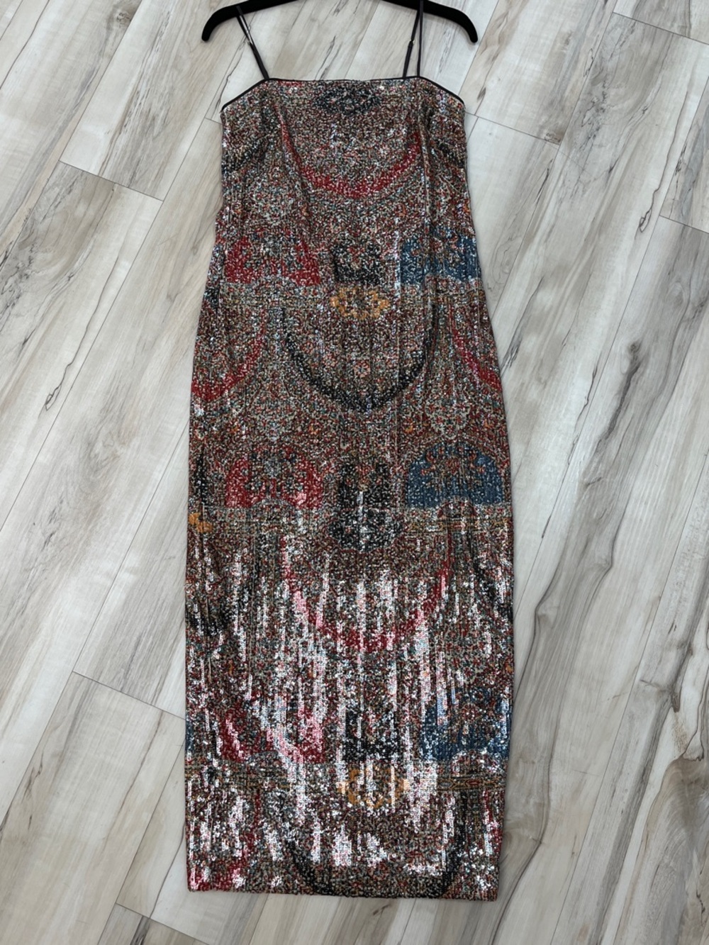 Veronica Beard Multi-Color Sequin Midi Slip Dress